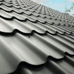 Close-up,House,Roof,With,Steel,Roofing,Sheet.,Traditional,Metal,Shingle