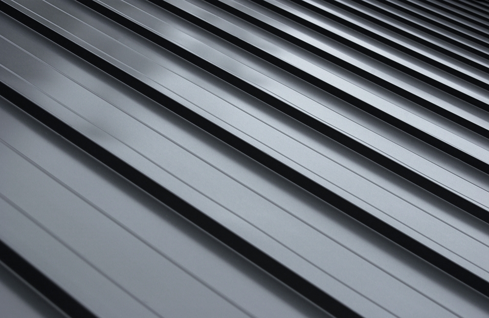 Close-up,House,Retro,Roof,Panel,With,Standing,Seam,And,Fasteners.